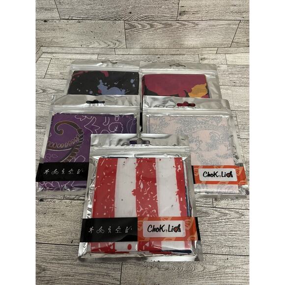 Chok Lids Lot Of 5 ~ Bandana Head Band Doo Rag Skull Cap Wrap - Picture 1 of 7